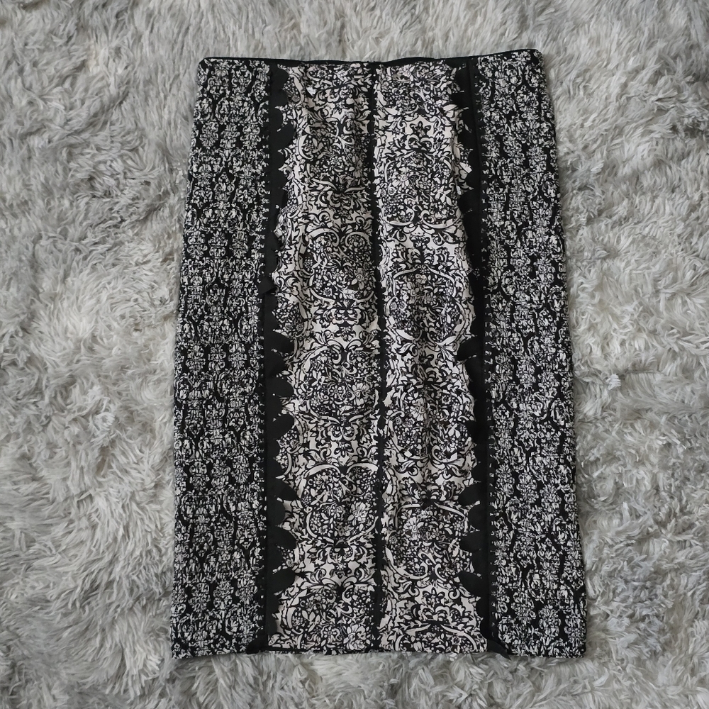 Byron Lars Beguile Anthropologie Sombra Laser Cut Pencil Skirt